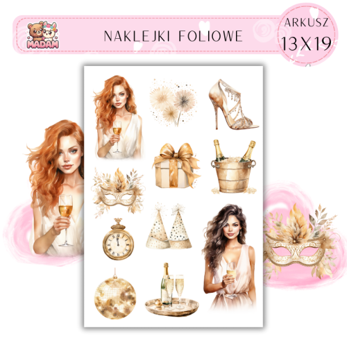 Naklejki Foliowe 13x19 Boho Nowy Rok – Naturalny urok i swobodny styl na dobry początek! Madam 2