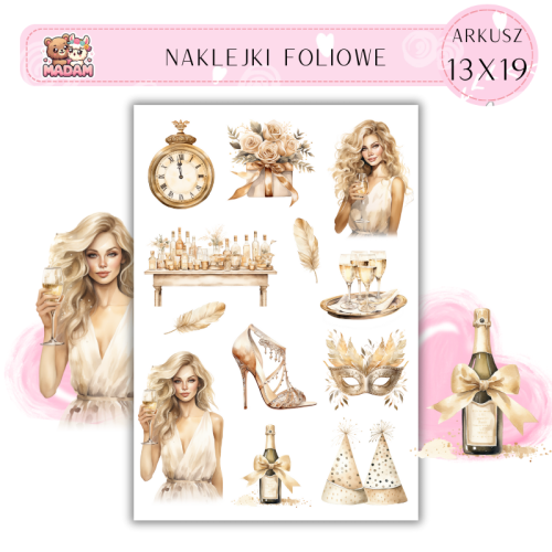 Naklejki Foliowe 13x19 Boho Nowy Rok – Naturalny urok i swobodny styl na dobry początek! Madam 1