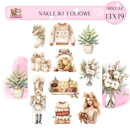 Naklejki Foliowe 13x19 Ciepłe Święta – Magia bliskości i świątecznego klimatu! Madam 2