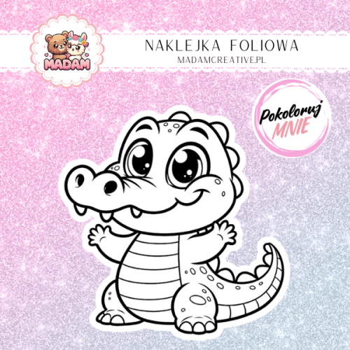 naklejka-do-kolorowania-dla-dzieci-krokodyl-madam-creative.