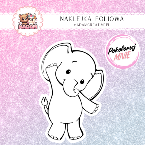 naklejka-do-kolorowania-dla-dzieci-slon-madam-creative.