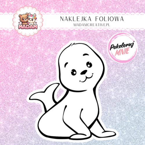 naklejka-do-kolorowania-dla-dzieci-foka-madam-creative.