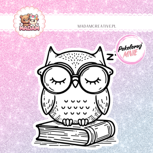 naklejka-do-kolorowania-dla-dzieci-sowa-madam-creative