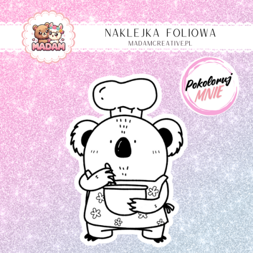 naklejka-do-kolorowania-dla-dzieci-koala-kucharz-madam-creative