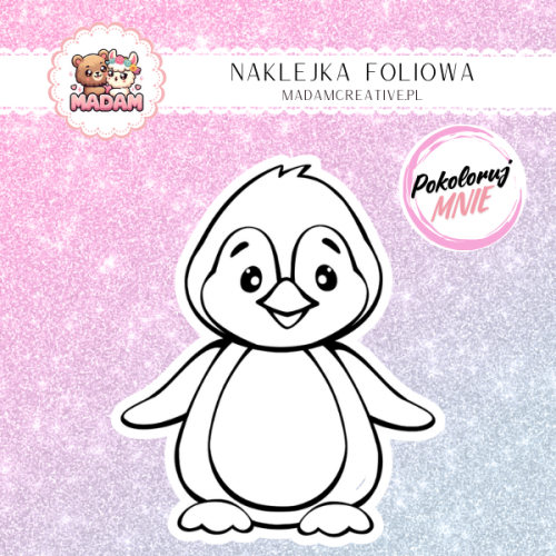 naklejka-do-kolorowania-dla-dzieci-pingwin-madam-creative