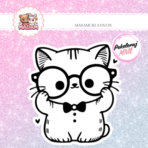naklejka-do-kolorowania-dla-dzieci-kotek-madam-creative