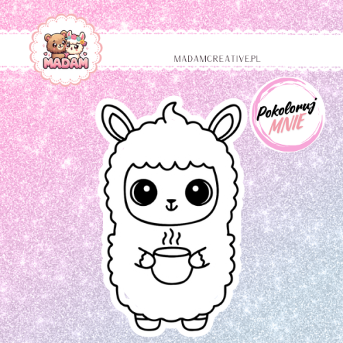 naklejka-do-kolorowania-dla-dzieci-lama-madam-creative