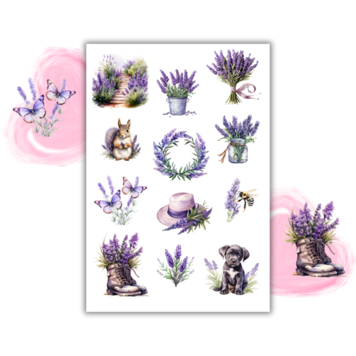 Naklejki Foliowe 13x19 Kwiaty Lawendy – Fioletowe ukojenie prosto z prowansalskich pól! Madam 4