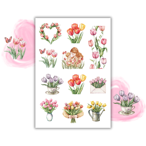 Naklejki Foliowe 13x19 Kwiaty Tulipana – Wiosenna klasyka w pełnym rozkwicie! Madam