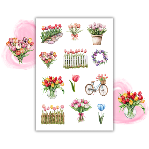 Naklejki Foliowe 13x19 Kwiaty Tulipana – Wiosenna klasyka w pełnym rozkwicie! Madam 2