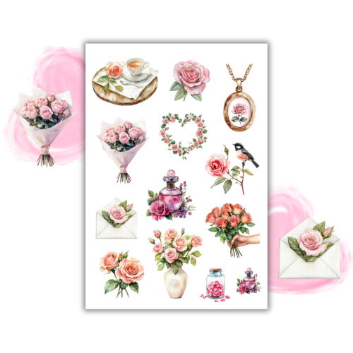 Naklejki Foliowe 13x19 Kwiaty Róż – Klasyczna elegancja i zapach romantyzmu! Madam