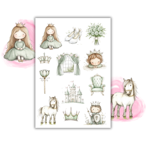 Naklejki Foliowe 13x19 Bajkowy Świat – Zamki, smoki i magia zamknięta w ilustracjach! Madam