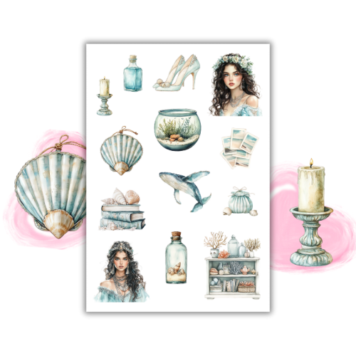Naklejki Foliowe 13x19 Syreni Śpiew Oceanu – Morskie Inspiracje 2 MaDam Creative