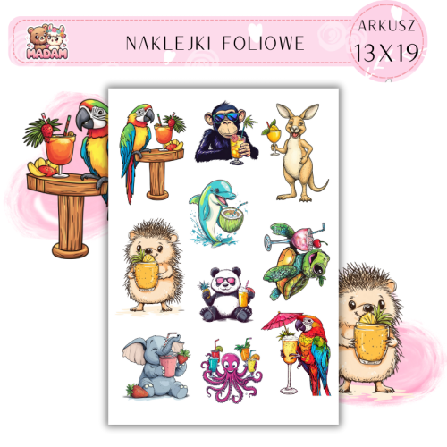 naklejki-foliowe-13x19-letnie-koktajle-zwierzatka-tropikalne-madam-creative