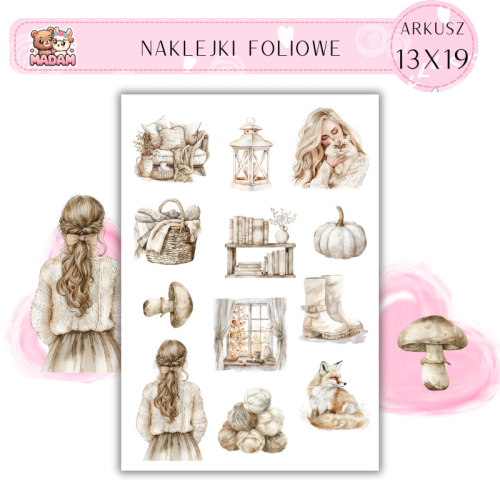 naklejki-foliowe-13x19-urocza-jesien-pastelowe-liscie-owoce-madam-creative