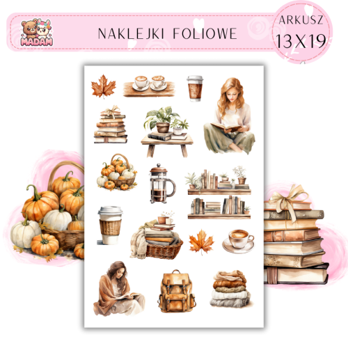 naklejki-foliowe-13x19-jesien-kawa-ksiazka-ciasteczka-madam-creative