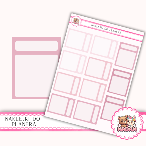 Naklejki planerowe notatki różane Romantic Rose 13x18 do planera MaDam Creative