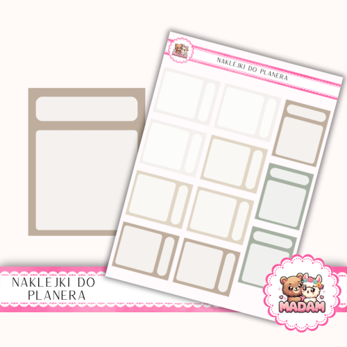 Naklejki planerowe notatki pastelowe Pastel Love 13x18 do planera MaDam Creative