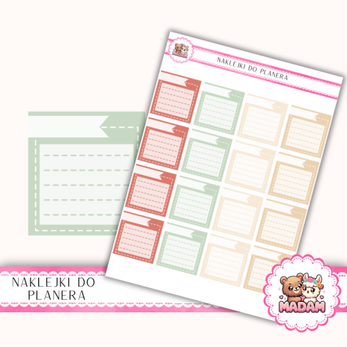 Naklejki Planerowe Mini Notatki MIX 13×18 – Festive Glow – MaDam Creative