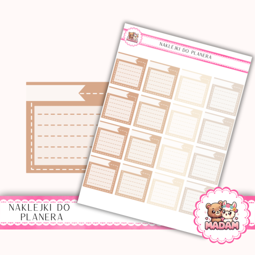 Naklejki Planerowe Mini Notatki MIX 13×18 – Jesień Boho Autumn – MaDam Creative