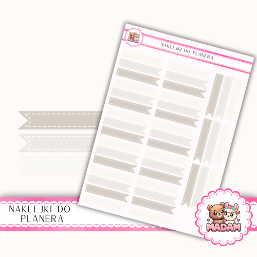 Naklejki Planerowe Flagi Neutralne 13×18 – Neutral Harmony – MaDam Creative