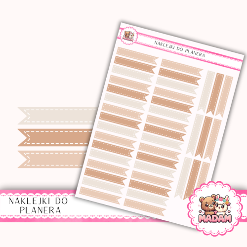 Naklejki Planerowe Flagi Boho 13×18 – Boho Earth – MaDam Creative