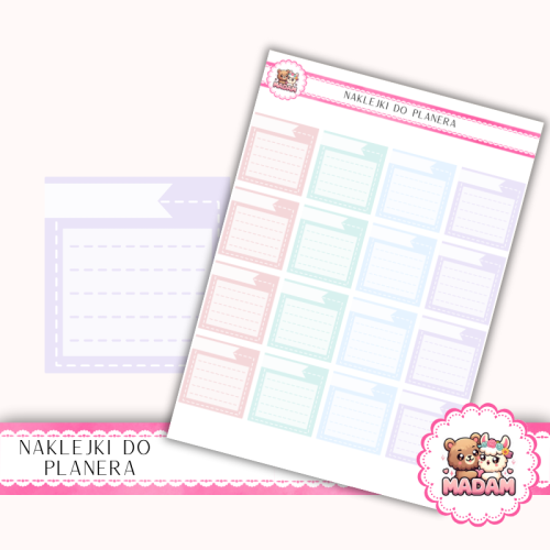 Naklejki Planerowe Mini Notatki MIX 13×18 –Wiosna Spring Harmony – MaDam Creative