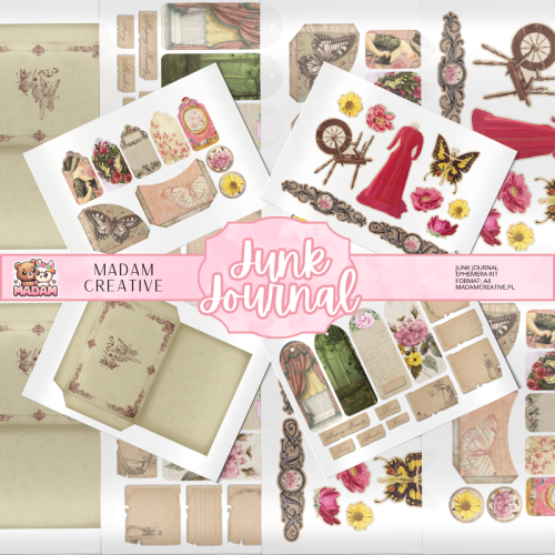 Zestaw Ephemera do Junk Journalingu i Scrapbookingu Śpiąca Królewna – Journal Kit MaDam Creative