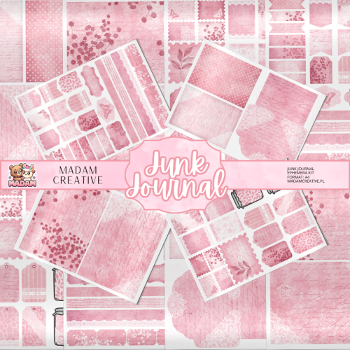 Zestaw Ephemera do Junk Journalingu i Scrapbookingu Róż – MaDam Creative