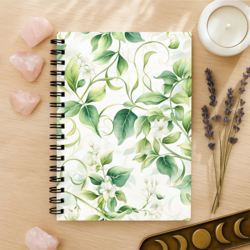 Notes A5 w kropki 80 kartek Zielone Pnącza Roślinny Motyw MaDam Creative