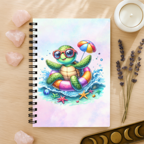 Notes A5 w kropki 80 kartek Żółw w Okularach Letni Styl MaDam Creative