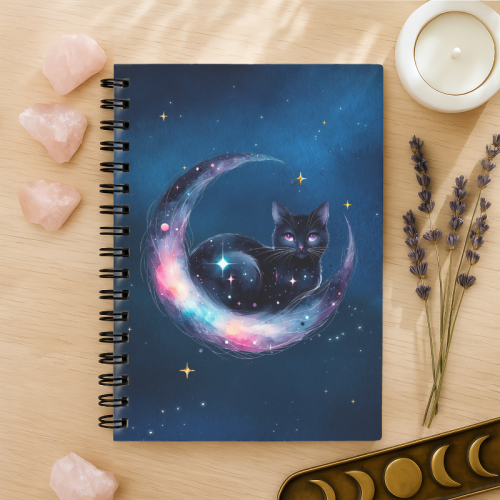 Notes A5 w kropki 80 kartek Kot na Księżycu Galaxy MaDam Creative