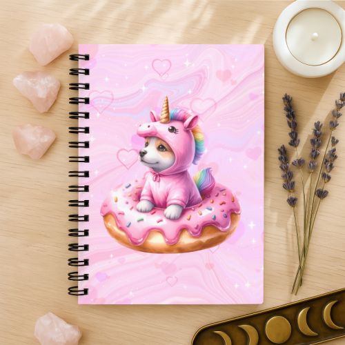 Notes A5 w kropki 80 kartek Pies Jednorożec Pastelowy Donut MaDam Creative