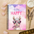 Notes A5 w kropki 80 kartek Lama I’m Happy Różowy Pastelowy MaDam Creative