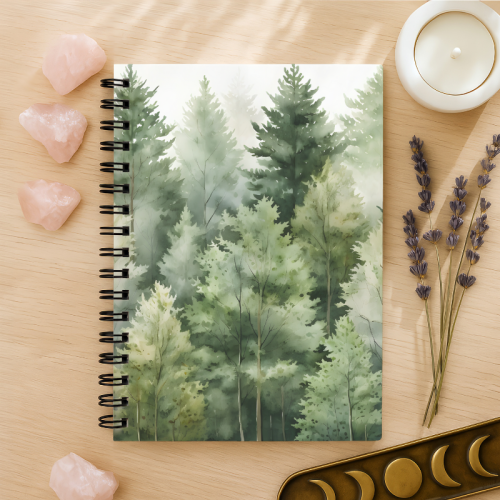 Notes A5 gladki 80 kartek Akwarelowy Las Zielony Spokój MaDam Creative