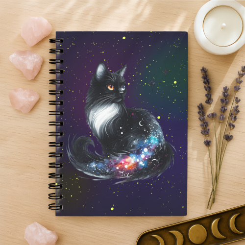 Notes A5 w kratkę 80 kartek Kot Galaxy Nocne Niebo MaDam Creative