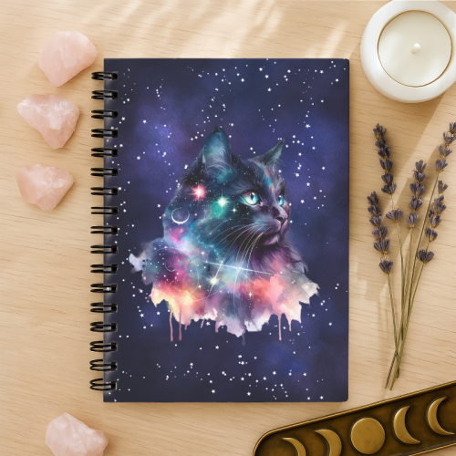 Notes A5 w kratkę 80 kartek Kot Galaxy Kosmiczny Styl MaDam Creative
