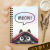 Notes A5 w kratkę 80 kartek Czarny Kot Meow Kocyk MaDam Creative