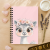 Notes A5 w kratkę 80 kartek Lama w Wianku Pastelowy Styl 2 MaDam Creative