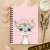 Notes A5 w kratkę 80 kartek Lama w Wianku Pastelowy Styl MaDam Creative