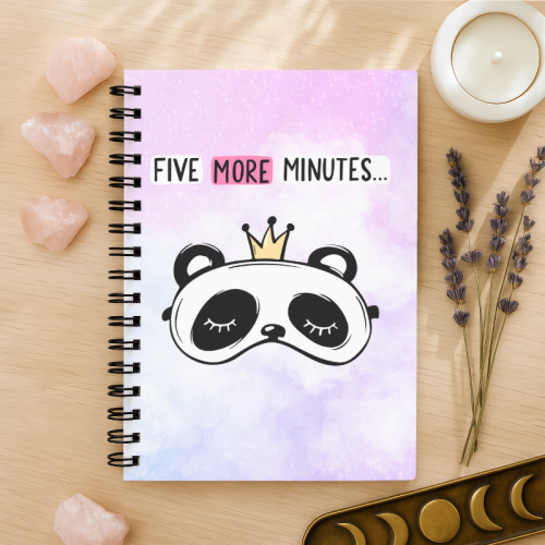 Notes A5 gładki 80  kartek Panda Five More Minutes MaDam Creative