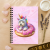 Notes A5 gładki 80 kartek Piesek Jednorożec Donut Różowy 2 MaDam Creative