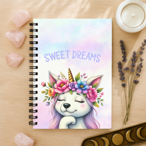 Notes A5 gładki 80 kartek Sweet Dreams Piesek Jednorożec MaDam Creative