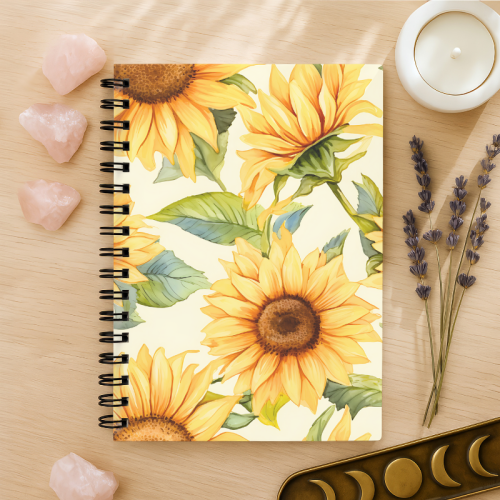 Notes A5 gładki 80 kartek Słoneczniki Letni Wzór Kwiatowy MaDam Creative