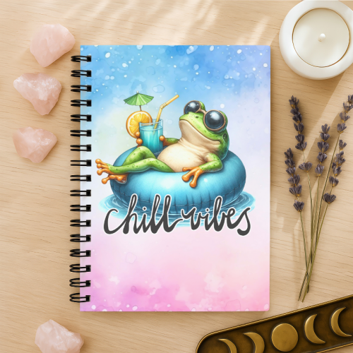 Notes A5 gładki 80 kartek Żaba Chill Vibes Tropikalny MaDam Creative
