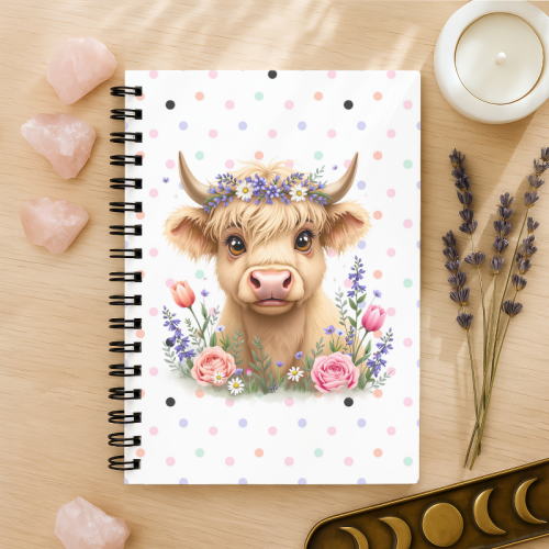 Notes A5 gładki 80 kartek Krówka w Kwiatach Polne Kwiaty MaDam Creative