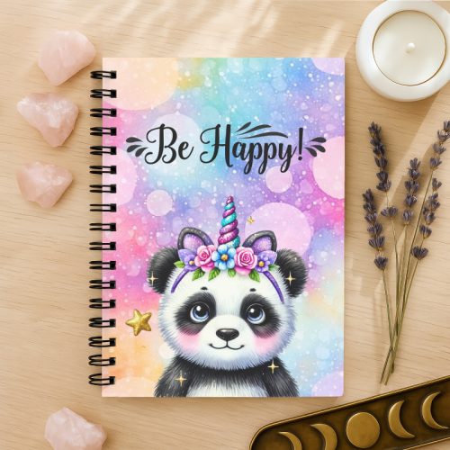 Notes A5 gładki 80 kartek Be Happy Panda Jednorożec MaDam Creative