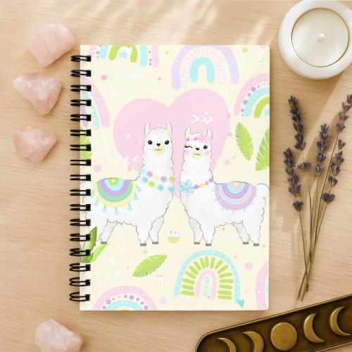 Notes A5 gładki 80 kartek Dwie Lamy Tęcze Pastelowe MaDam Creative