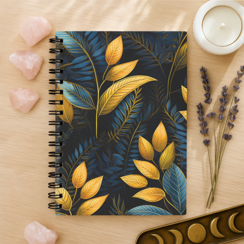 Notes A5 w kratkę 80 kartek Kwiaty na Ciemnym Tle Elegancki Styl MaDam Creative