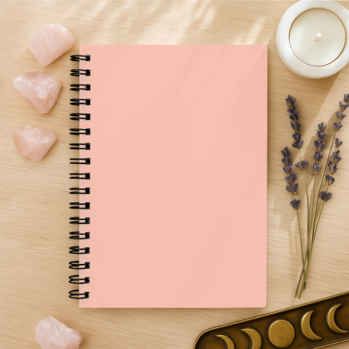Notes A5 w kratkę 80 kartek Jednokolorowy Pastelowy Łososiowy MaDam Creative